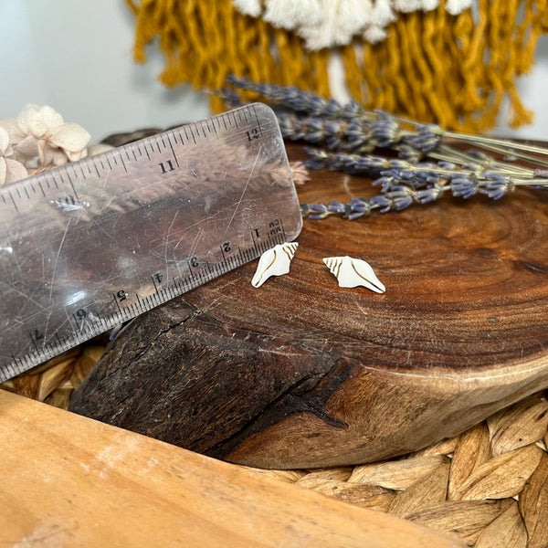 Nerissa Sea Shell Porcelain Stud Earrings