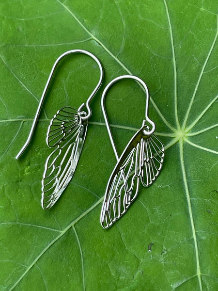Butterfly Wings Mini Earrings - Silver