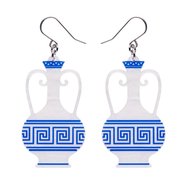 Amphora Drop Earrings - White