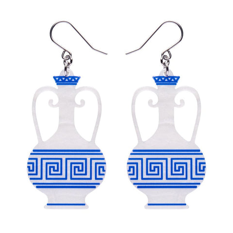 Amphora Drop Earrings - White