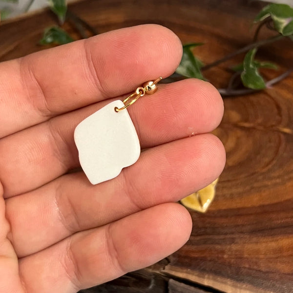 Holly Porcelain Stud Dangle Earrings