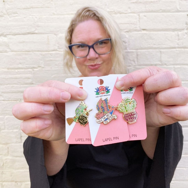 Filled With Feminine Rage Lapel Pin