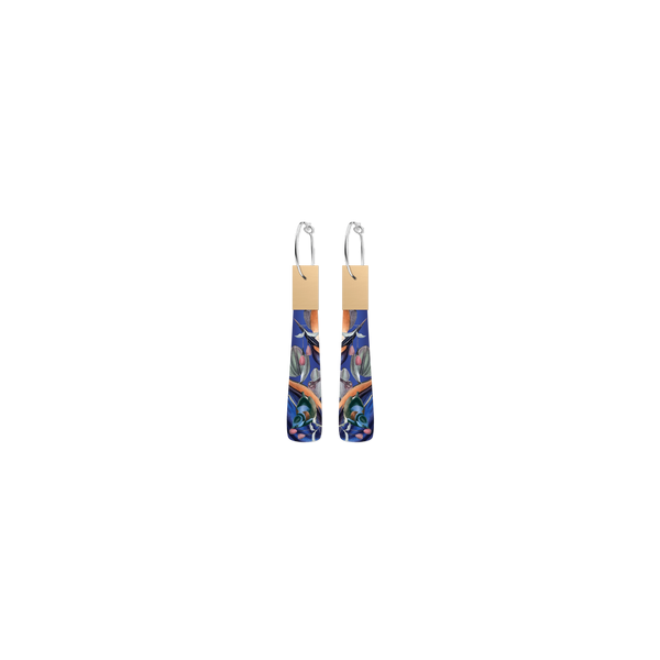 Native Birds Kingfisher Blue Beacon Hoop Earring
