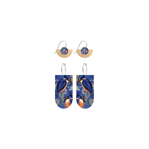 Native Birds Kingfisher Blue Mixer Pack Earring