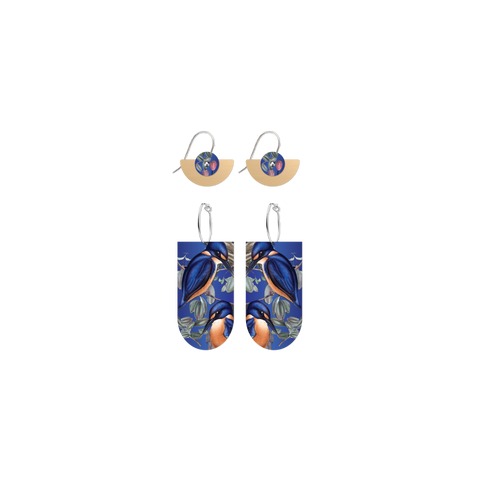 Native Birds Kingfisher Blue Mixer Pack Earring