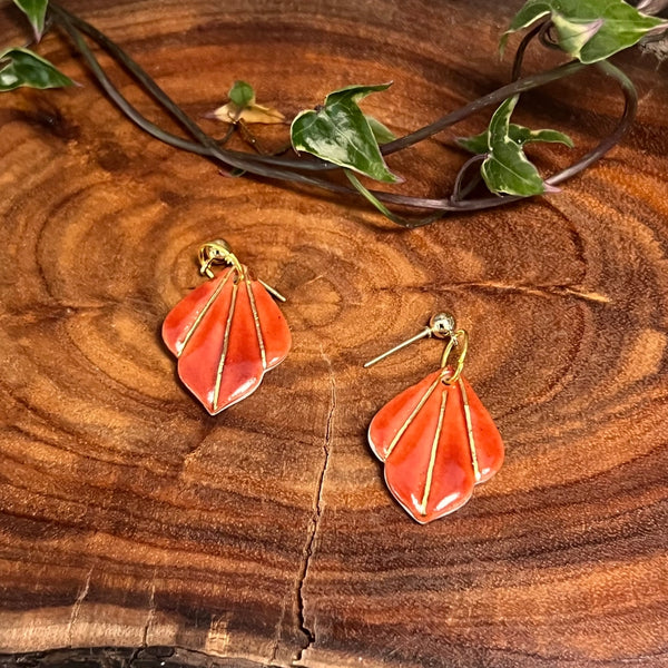 Holly Porcelain Stud Dangle Earrings