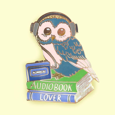 Audiobook Lover Owl Lapel Pin