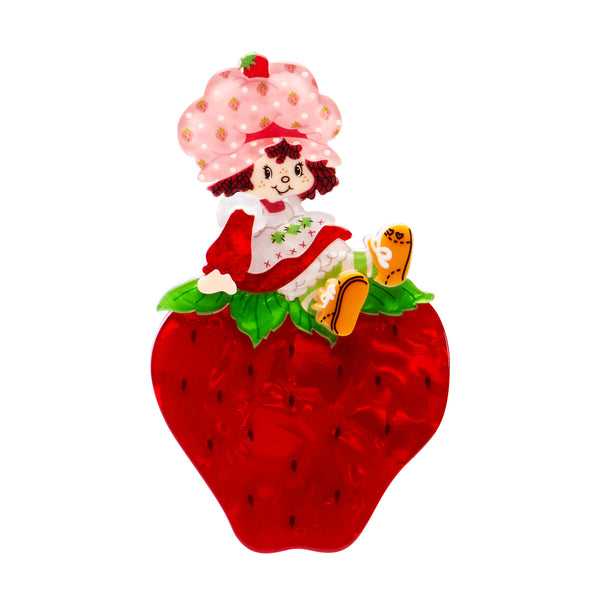Sitting on a Strawberry Brooch