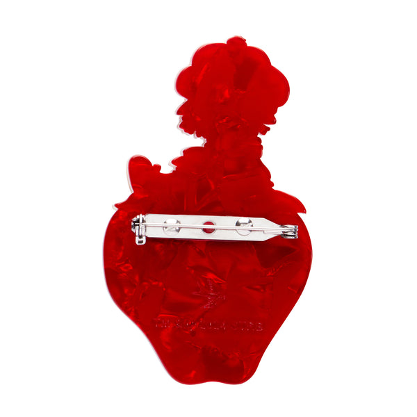 Sitting on a Strawberry Brooch