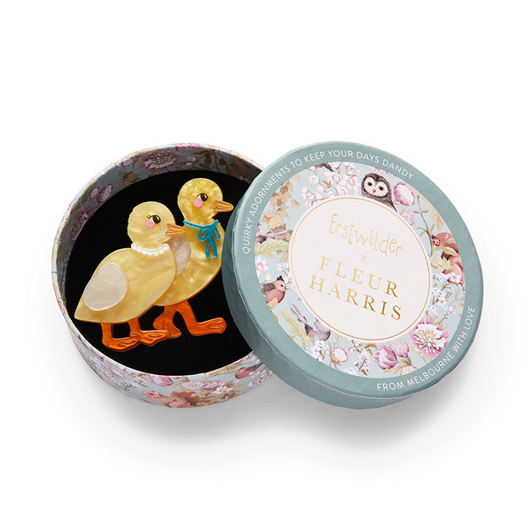 Well-Dressed Ducklings Brooch