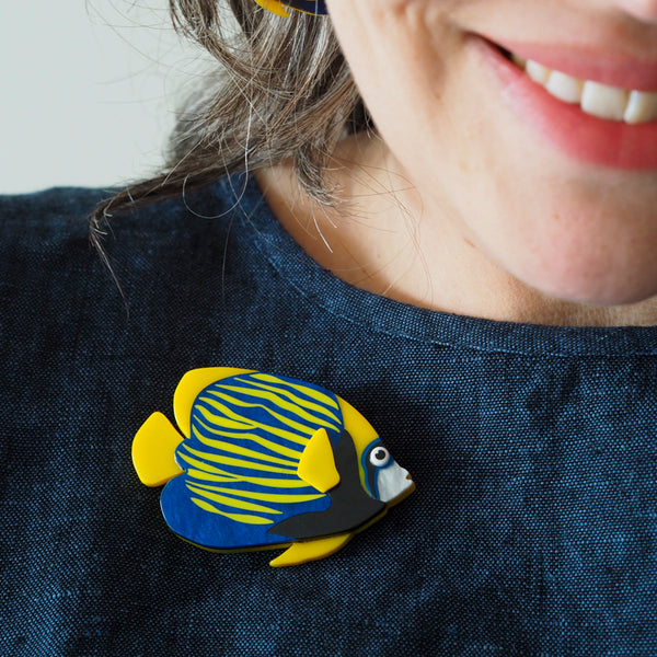 Emperor Angelfish Brooch