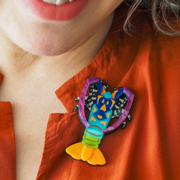 Tropical Rock Lobster Brooch