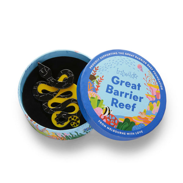 Yellow-Bellied Sea Snake Brooch