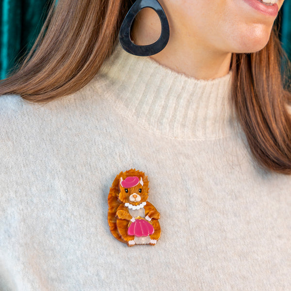 The Sophisticated Squirrel Brooch