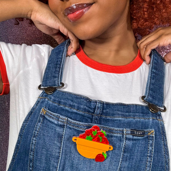 Strawberry Harvest Brooch - GIFT WITH PURCHASE ONLY