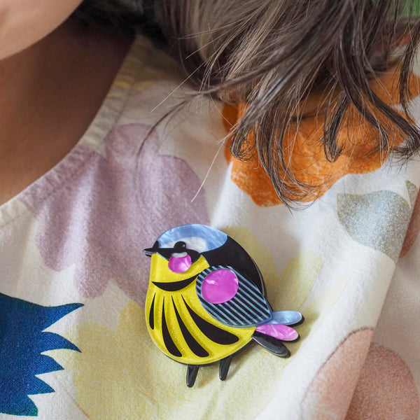 The Melodious Magnolia Warbler Brooch - Gift With Purchase ONLY