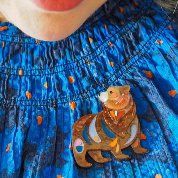 The Brawny Brown Bear Brooch