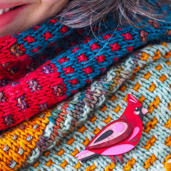The Notable Northern Cardinal Brooch