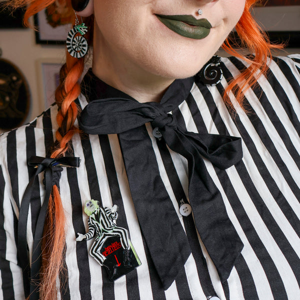 Beetlejuice Brooch