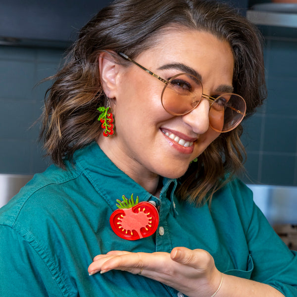 Tomato Time Brooch