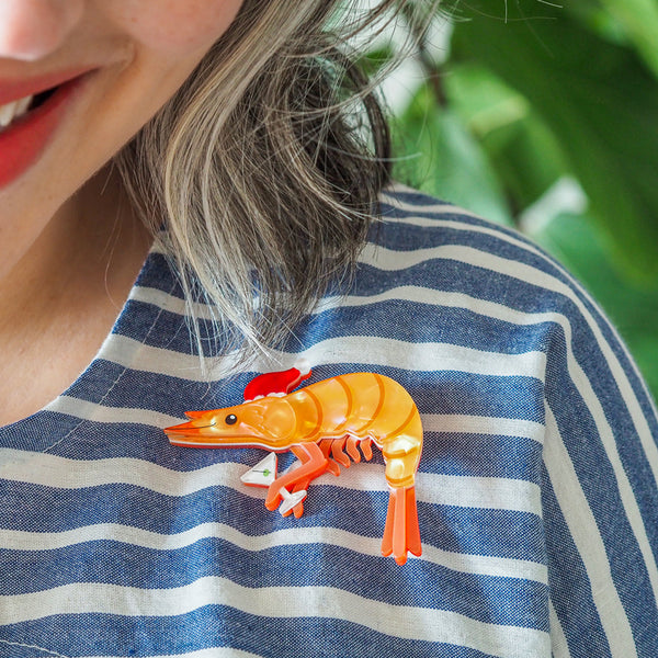 Pascal the Prawn Brooch - Limit 1 per customer