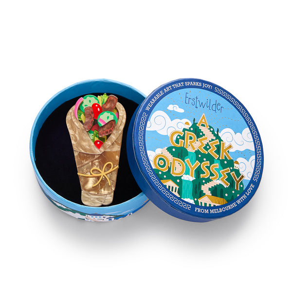 Gyros on the Go Brooch