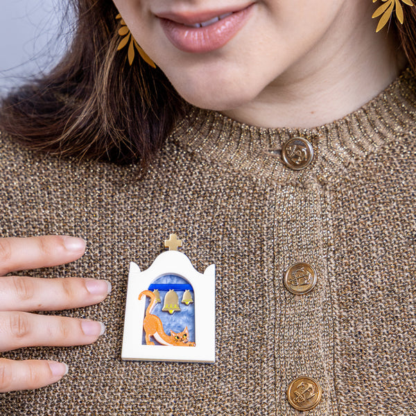 Aegean Feline Brooch