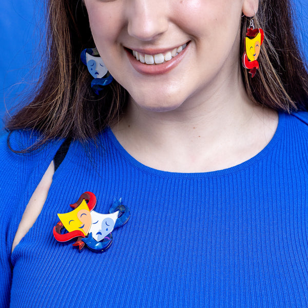 Comedy & Tragedy Brooch