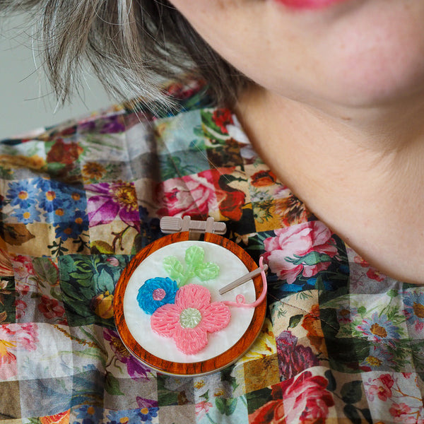 Stitched & Framed Brooch
