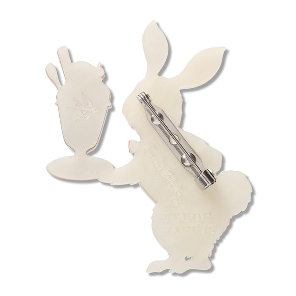 Rabbit Waiter Brooch