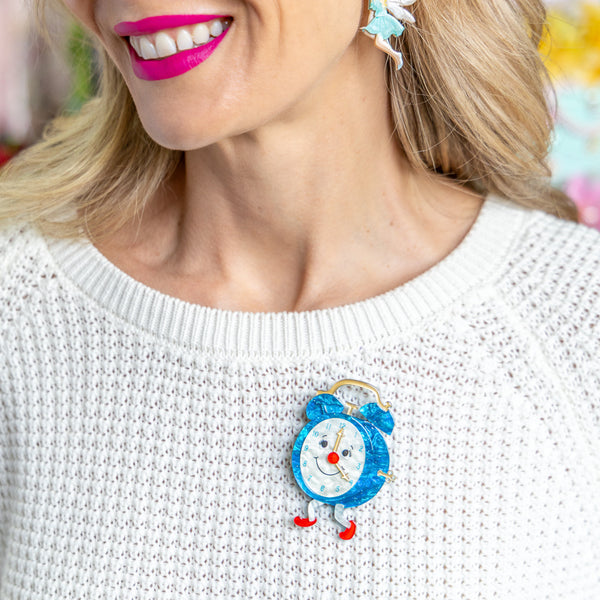 Silky's Clock Brooch