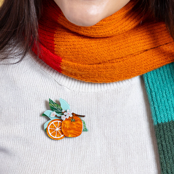 Orange Crush Brooch