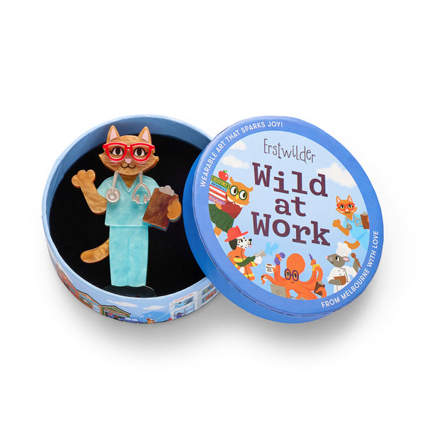 Whiskers M.D. Brooch