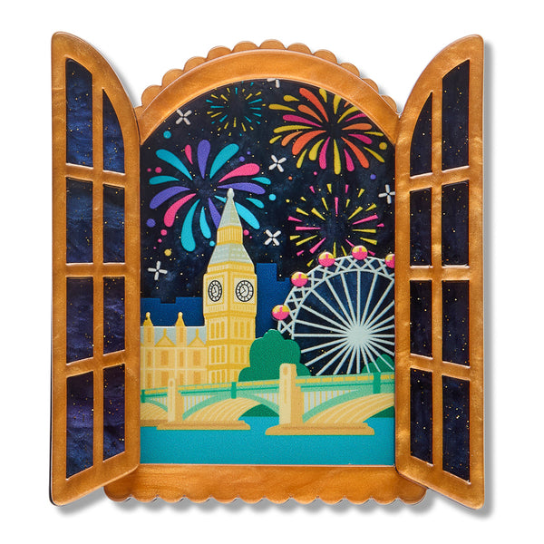 Fireworks Far & Wide Brooch