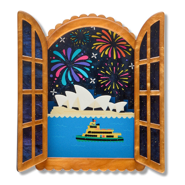 Fireworks Far & Wide Brooch