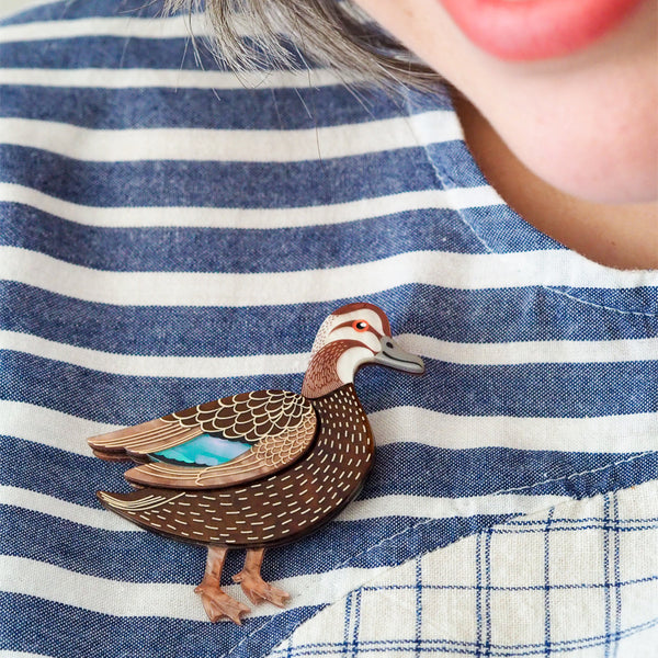 Pacific Black Duck Brooch