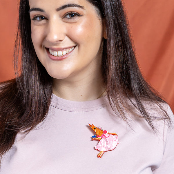 Pascal the Princess Prawn Brooch