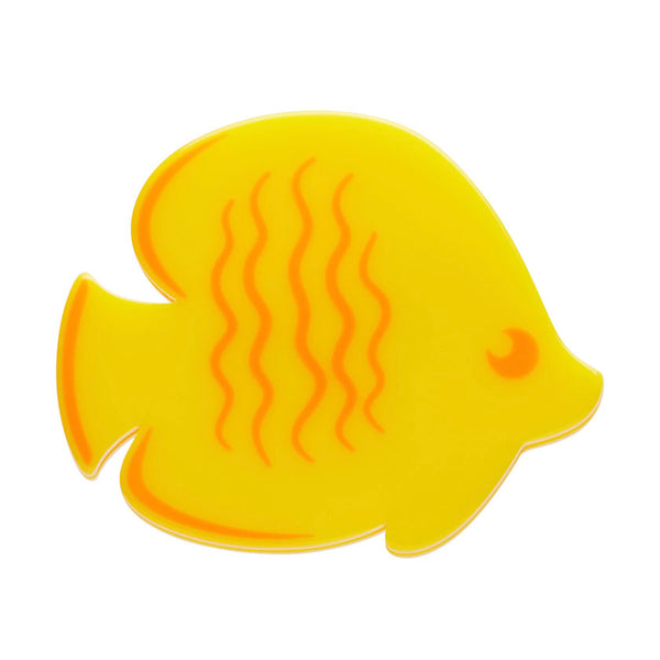 Yellow Fish Simplified Mini Brooch