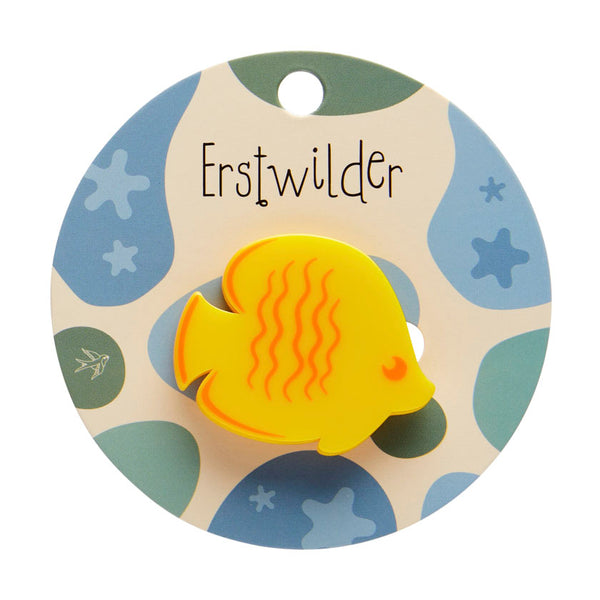 Yellow Fish Simplified Mini Brooch