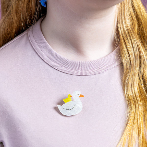 Ducks Simplified Mini Brooch