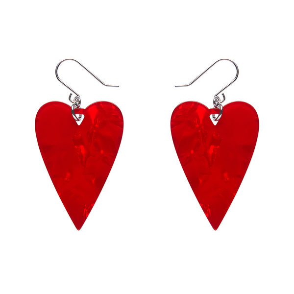 From the Heart Essential Drop Earrings -  Red