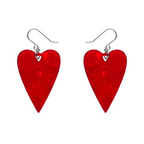 From the Heart Essential Drop Earrings -  Red