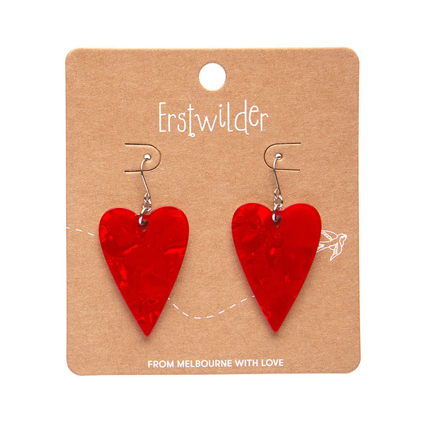 From the Heart Essential Drop Earrings -  Red