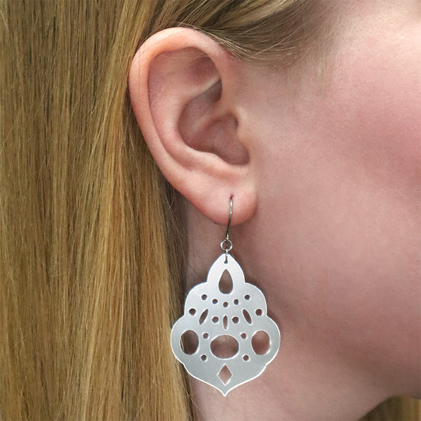 Boho Chandelier Essential Drop Earrings - Silver