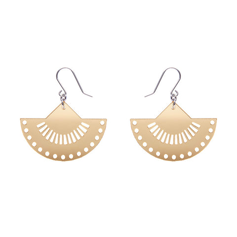 Boho Fan Essential Drop Earrings - Gold