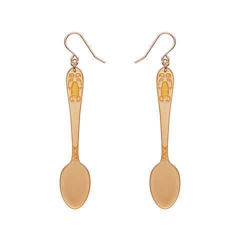 Spoon, Please! Drop Earrings - Gold
