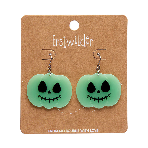 Jack O Lantern Drop Earrings - Glow in the Dark