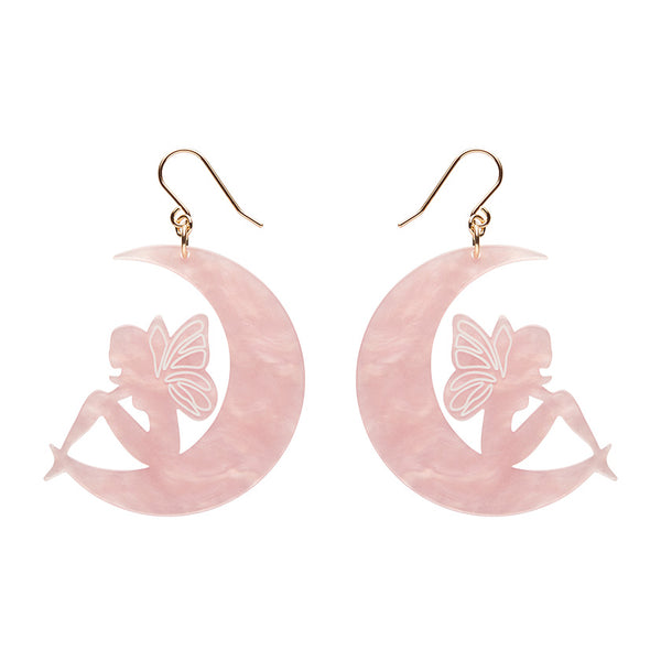 Fairy Moon Drop Essential Earrings - Pink