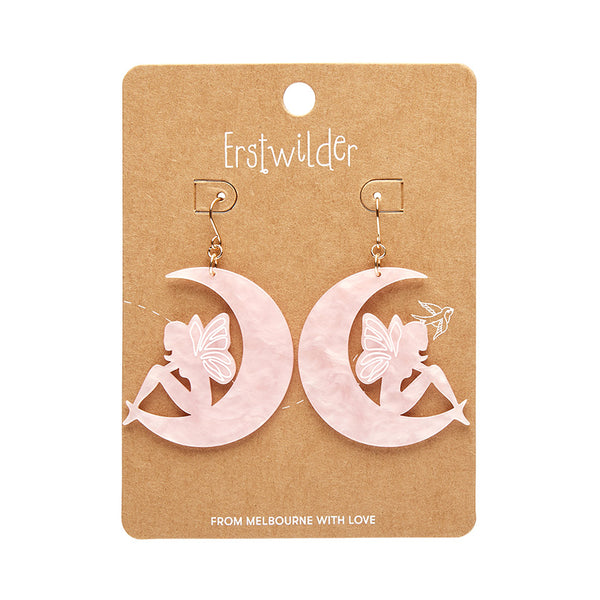 Fairy Moon Drop Essential Earrings - Pink
