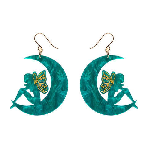 Fairy Moon Drop Essential Earrings - Mint